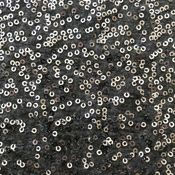 INC Size Med Gray Stretchy T-Shirt With Sequins - Picture 3 of 6